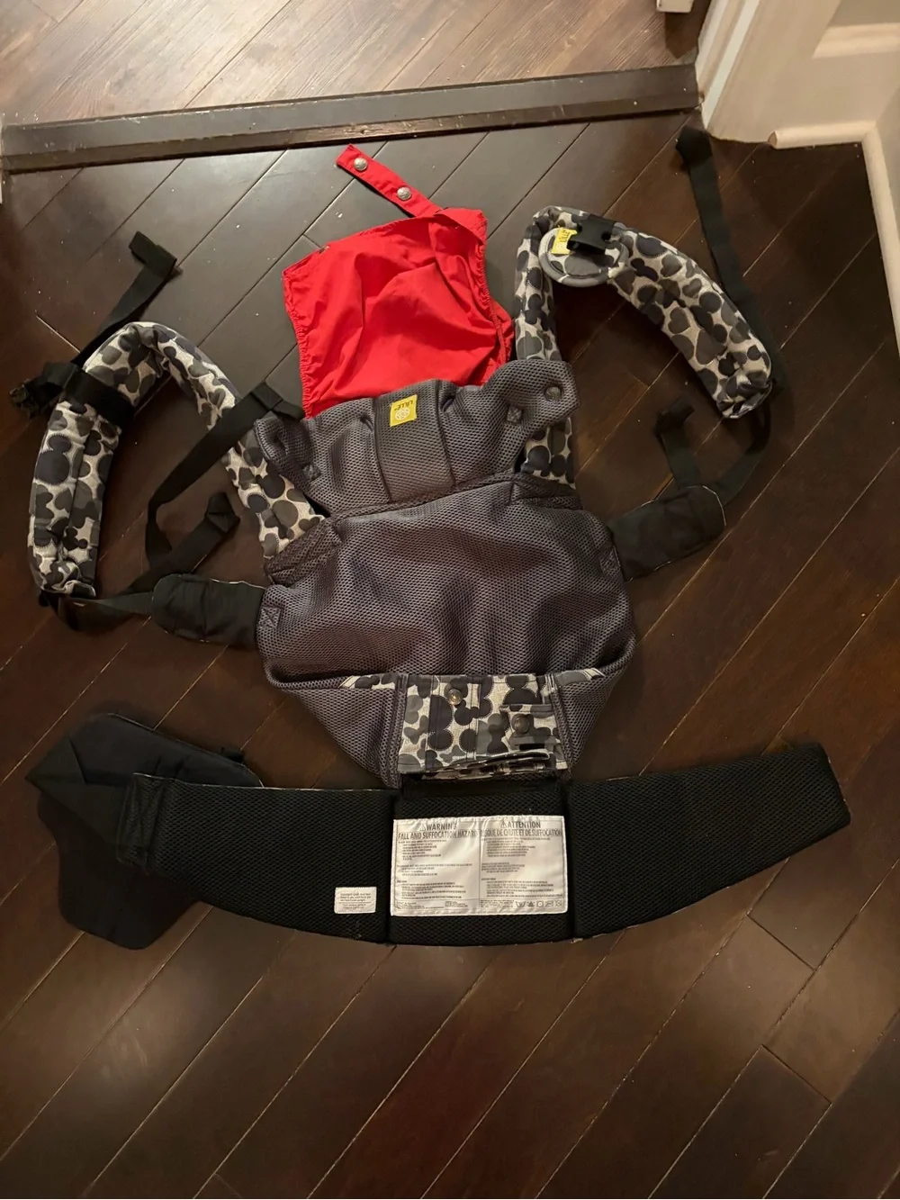 Lillebaby Kids Carrier - Red & Gray Mickey Mouse Pattern